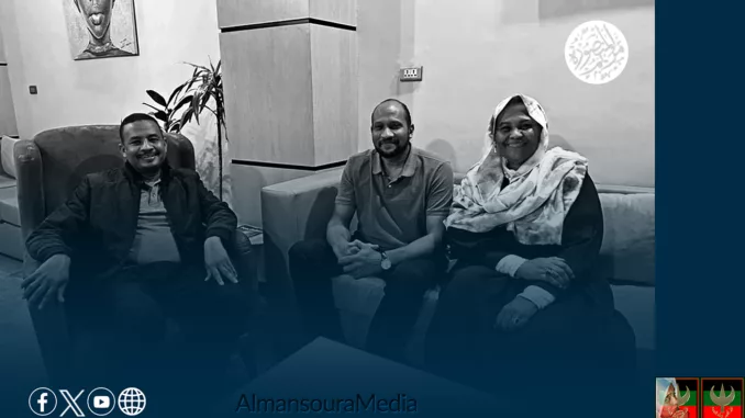 الدكتورة مريم الصادق والمهندس صديق الصادق والأستاذ مصباح أحمد في أديس أبابا