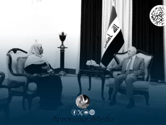 الدكتورة مريم الصادق المهدي مع الدكتور عبد اللطيف جمال رشيد الرئيس العراقي
